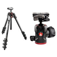 Manfrotto Trípode de Carbono MT190CXPRO4 con Cabezal de Bola Mini 494 y Sistema de Libera