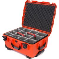 Nanuk 950 Estuche Duro con Ruedas y Divisores Acolchados - Naranja, 51.9L, IP67, Resistent