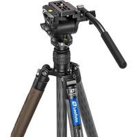 Leofoto Trípode de Viaje Reversible BV-5B con Cabezal Mini Fluid, Altura Máxima 66.1"", C