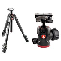 Manfrotto Tripode de Aluminio MT190XPRO4 con Cabezal de Bola Mini 494 y Placa QR RC2
