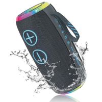 Parlante Portátil Bluetooth BOOMS380 X-Bass Impermeable IPX6 con Luces RGB
