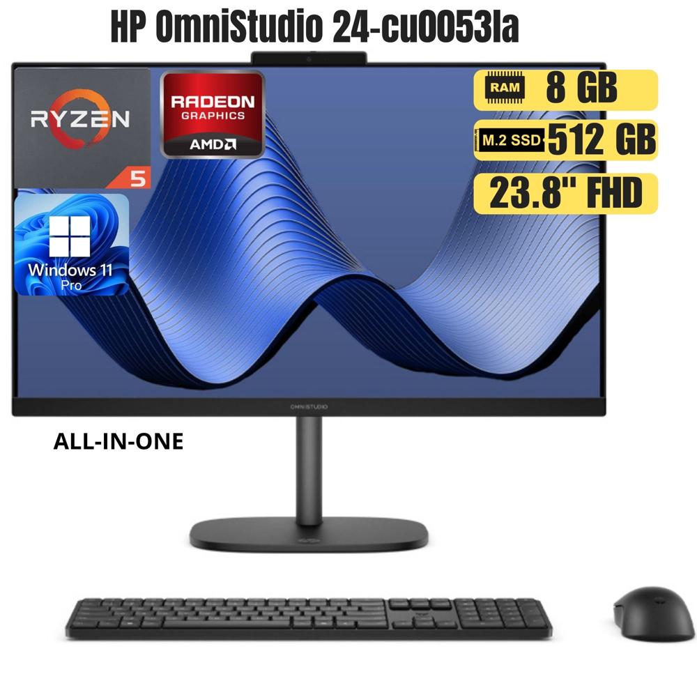 ALL IN ONE HP OMNISTUDIO 24 AMD RYZEN 5 Ram 8GB SSD 512GB -D2TU6LA-ABM
