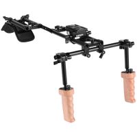 CAMVATE Soporte de Hombro con Placa QR Tipo Manfrotto y Duales Empuñaduras de Madera