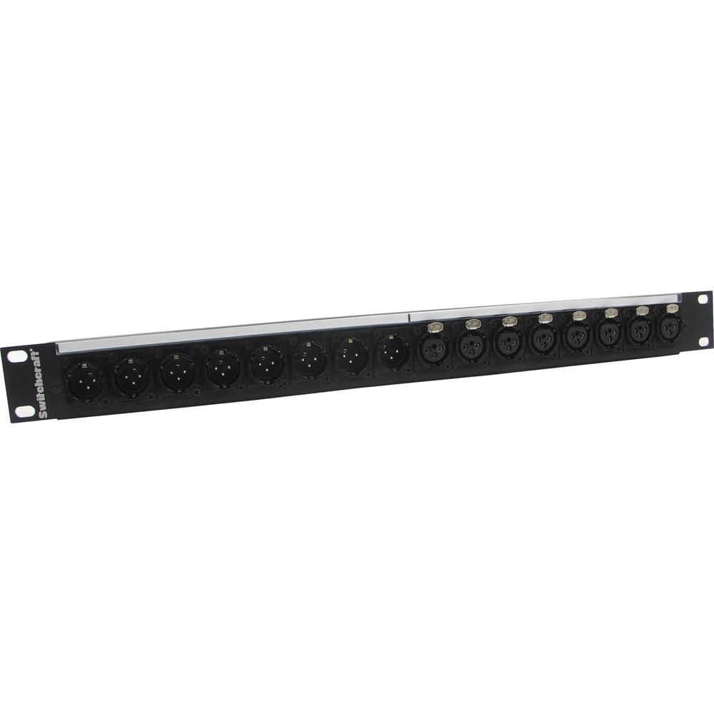 Switchcraft Patchbay QG Series 1-RU con 8 Conectores XLR Macho y 8 Hembras