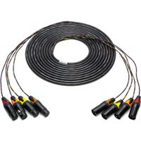 Sescom Snake de Audio XLR 4 Canales 150' con Conectores Neutrik y Cable Canare 25 AWG