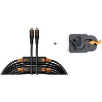 Tether Tools Kit de Cable LeverLock & Optima 31' USB-C, No Reflectante Negro