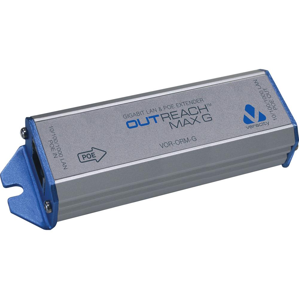 Veracity OUTREACH Max G Extensor Ethernet Gigabit PoE 328' 2 Puertos 1000M