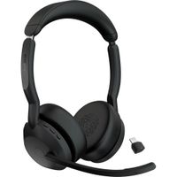 Jabra Evolve2 55 Auricular Estéreo con Cancelación Activa de Ruido, Bluetooth 5.2, 18 Ho