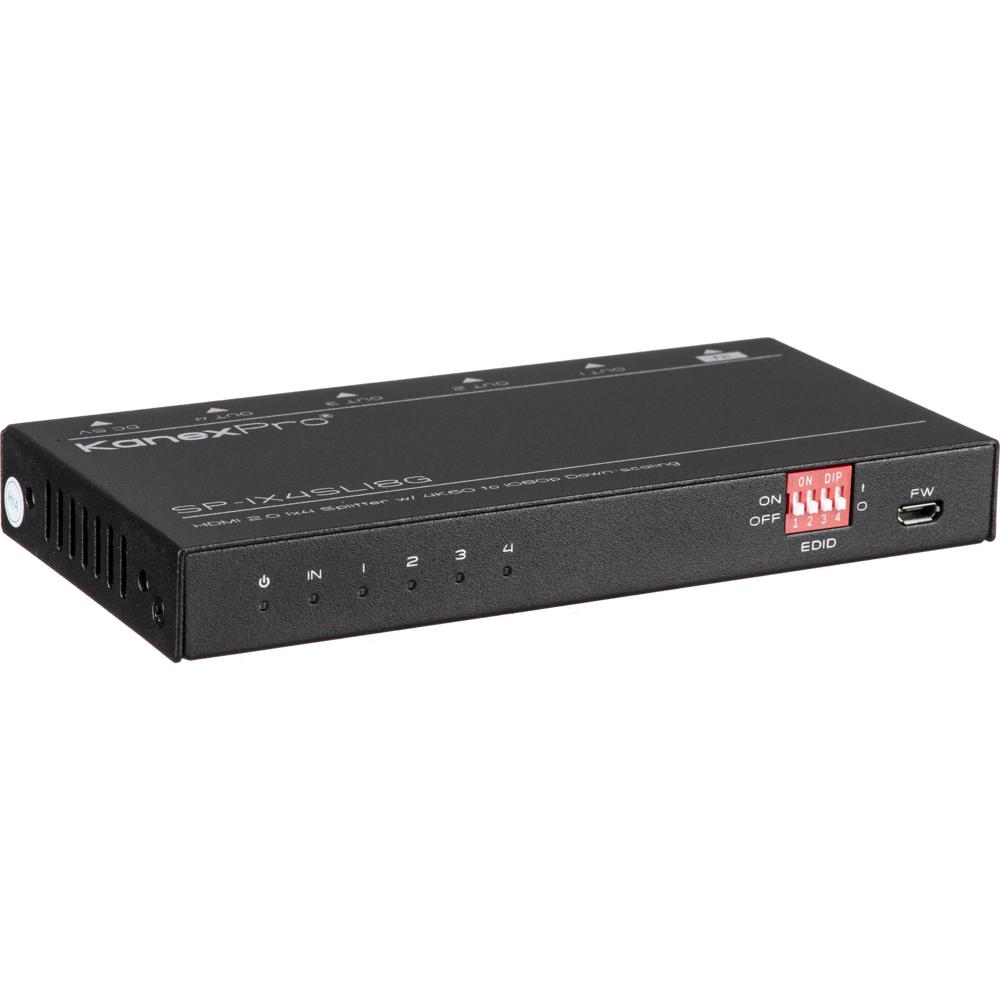 KanexPro Splitter HDMI 1x4 Slim SP-1X4SL18G 4K HDCP 2.2, Soporta hasta 4096 x 2160, Diseñ