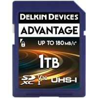 Delkin Devices Tarjeta de Memoria SDXC 1TB ADVANTAGE UHS-I V30 - 180 MB/s Lectura, 160 MB/