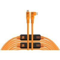 Tether Tools Kit de Cable LeverLock & Optima 31' USB-C Naranja, Conector en Ángulo Derech