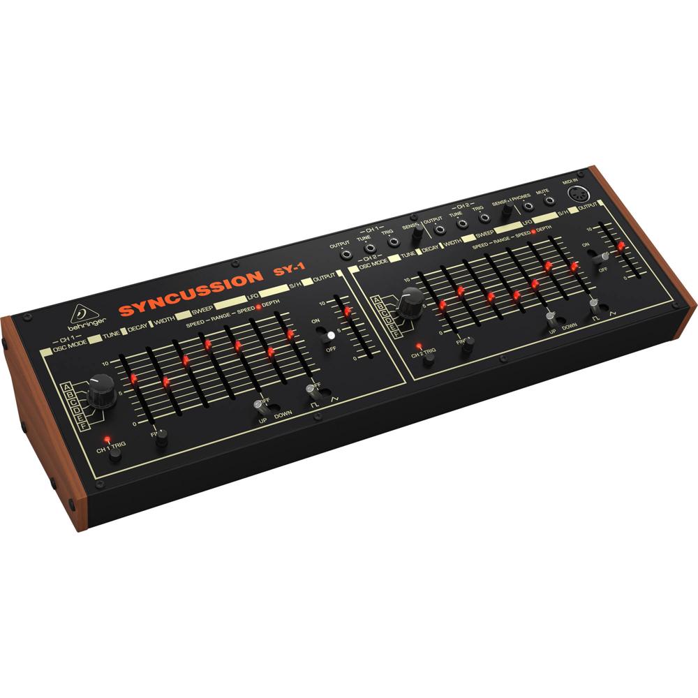 Behringer SYNCUSSION SY-1 Módulo de Sintetizador de Percusión Analógica Doble, 6 Modos