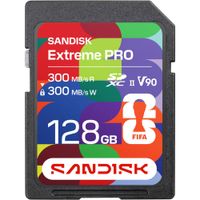 SanDisk Tarjeta de Memoria SDXC 128GB Extreme PRO UHS-II V90 - Resistente al Agua y al Pol