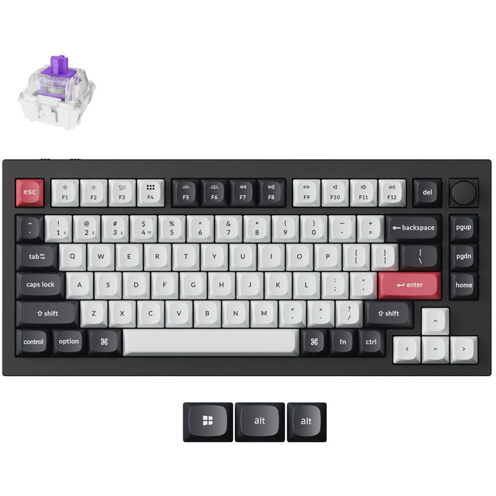 Keychron Q1 HE Teclado Mecánico Inalámbrico Carbon Black | Gateron Double-Rail Magnetic