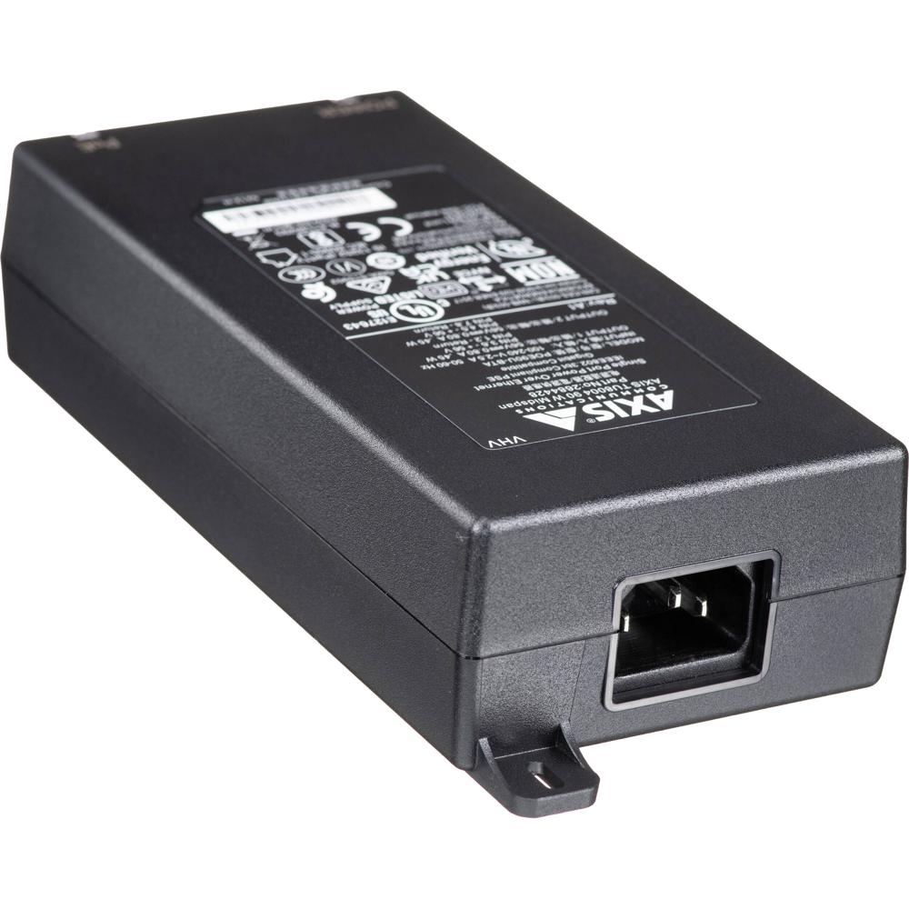 Axis Communications TU8004 Midspan 90W PoE, 802.3af/at/bt, 57 VDC, 5000 Mb/s