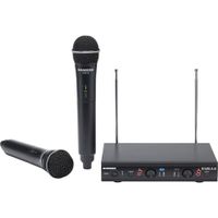 Samson Sistema Inalámbrico VHF Stage 212 - 2 Micrófonos Dinámicos VH212 y Receptor SR21