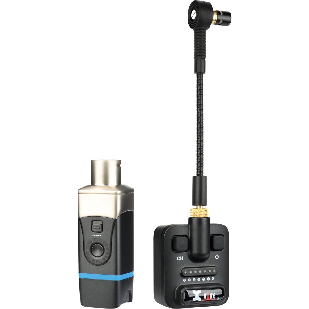 Xvive U8 Sistema Inalámbrico para Guitarra Acústica con Micrófono Gooseneck, 2.4 GHz, A