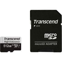 Transcend microSDXC 512GB 350V UHS-I - Velocidades de hasta 100 MB/s, Resistente al Agua y