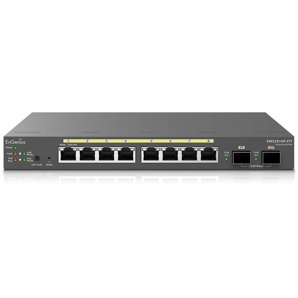 EnGenius Switch Gestionado EWS2910P-FIT 8 Puertos Gigabit PoE 55W