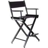 Filmcraft Silla de Director Pro Series 24"" - Estructura de Madera Negra, Asiento y Respald