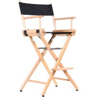 Filmcraft Silla de Director Pro Series Alta 30"" - Estructura de Madera de Haya Natural, As