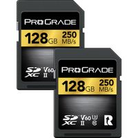 ProGrade Digital Tarjeta de Memoria SDXC UHS-II 128GB Gold (Paquete de 2) - Velocidad de L