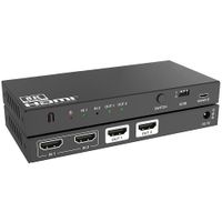 KanexPro Switch/Splitter HDMI 2x2 8K - Soporta HDR, Dolby Vision, HDCP 2.3, 40 Gb/s, Contr