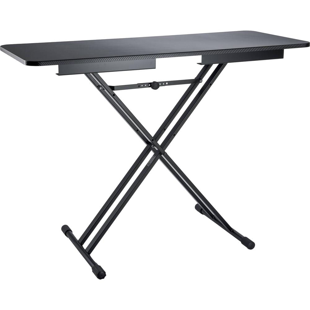 K&M Soporte para Teclado 18900 con Mesa de Trabajo MDF y Acabado Carbono