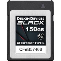 Delkin Devices CFexpress Type B 150GB BLACK - 1725 MB/s Lectura, 1530 MB/s Escritura, Resi