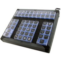 X-keys XK-60 Teclado Programable USB con 60 Teclas, Retroiluminación Azul y Roja
