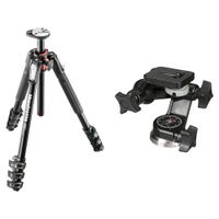 Manfrotto Trípode de Aluminio MT190XPRO4 con Cabezal 056 3D Junior - Altura Máxima 67.0""