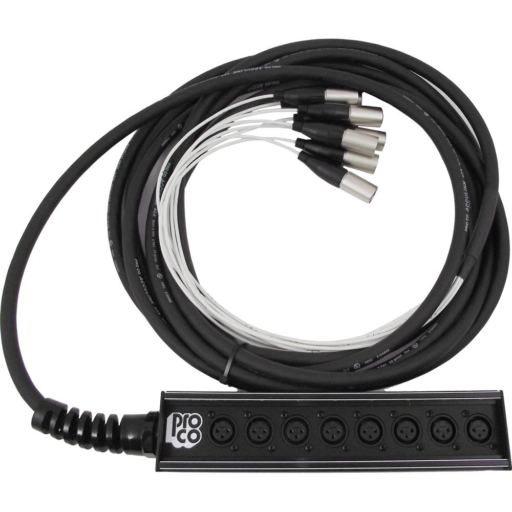 Pro Co Sound StageMASTER Snake 8 Canales XLR 25'