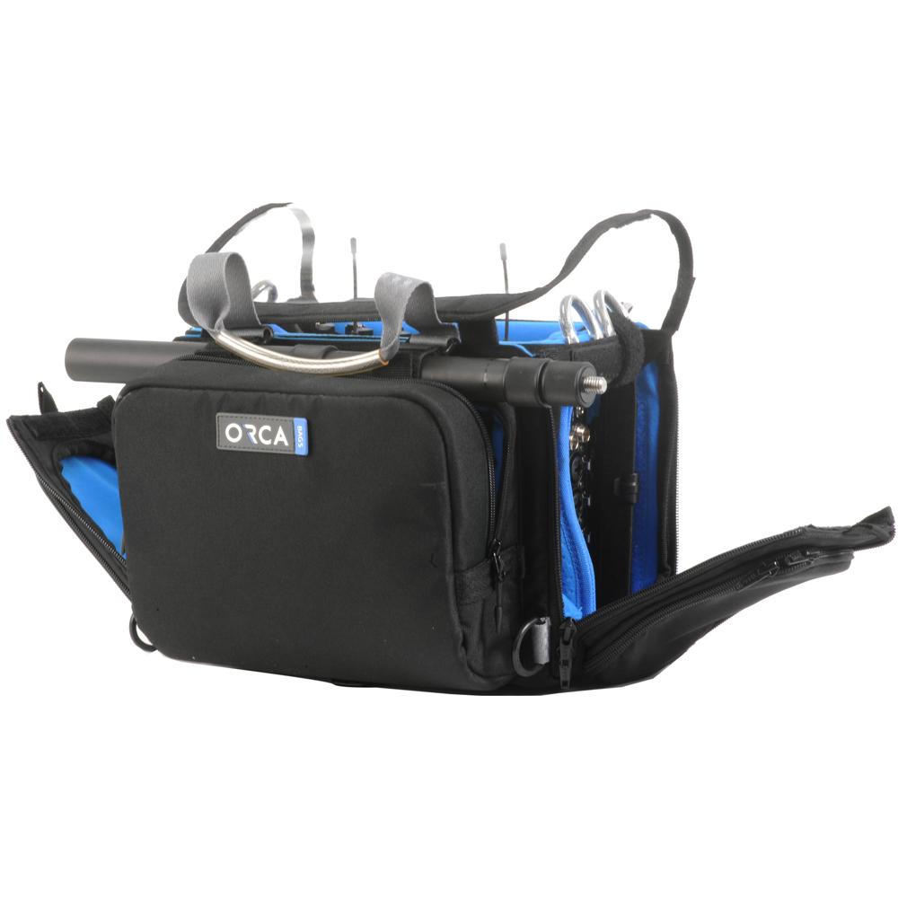 ORCA Bolsa de Audio OR-280 para Mezclador MixPre-10 - Interior Azul Brillante, Cierres de