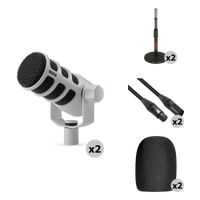 Rode PodMic Kit de Micrófono para Podcasting con Soporte de Mesa y Cable XLR de 10'