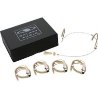 Galaxy Audio HSM8 Auricular Doble con Micrófono y 4 Cables (Beige) - Micrófono Omnidirec