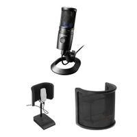 Audio-Technica AT2020USB-X Mic Kit con Filtro de Reflexión y Pantalla Antipop