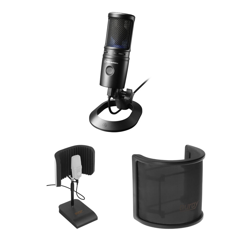 Audio-Technica AT2020USB-X Mic Kit con Filtro de Reflexión y Pantalla Antipop