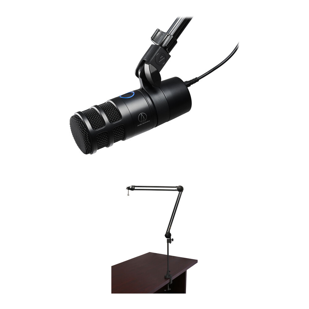 Audio-Technica AT2040USB Mic Kit con Brazo de Transmisión para Podcasting