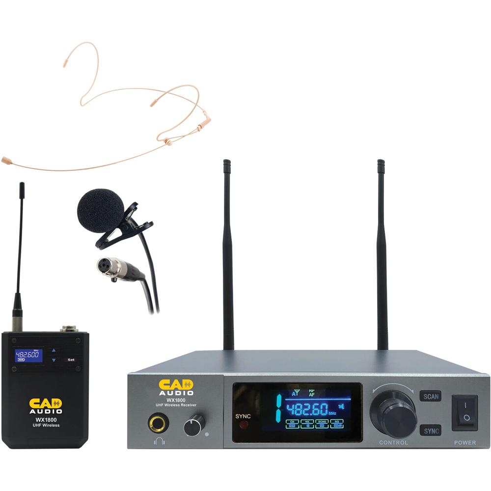 CAD WX1800BP Sistema Inalámbrico de Micrófono con Lavalier, Headset y Cable para Guitarr