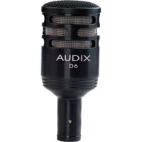 Audix Micrófono Dinámico D6 para Instrumentos - Patrón Cardioide, Respuesta de Frecuenc
