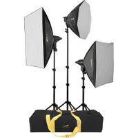 Impact Kit de Iluminación Softbox FF-S4 con 3 Luces y Accesorios