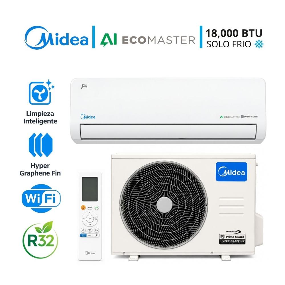 Aire Acondicionado MIDEA AI ECOMASTER  SPLIT INVERTER 18000 BTU SOLO FRIO