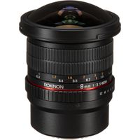 Rokinon 8mm f/3.5 UMC Fisheye CS II Lens Micro Four Thirds - 16mm Equivalente, 139.3° Án
