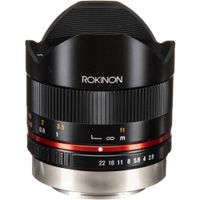 Rokinon 8mm f/2.8 UMC Fisheye II Lens para FUJIFILM X - 180° Ángulo de Visión, Abertura
