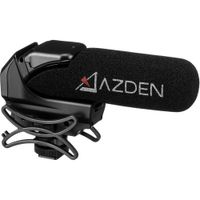 Azden SMX-15 Micrófono Shotgun Supercardioide con Filtro de Corte Bajo y Montura Aislante