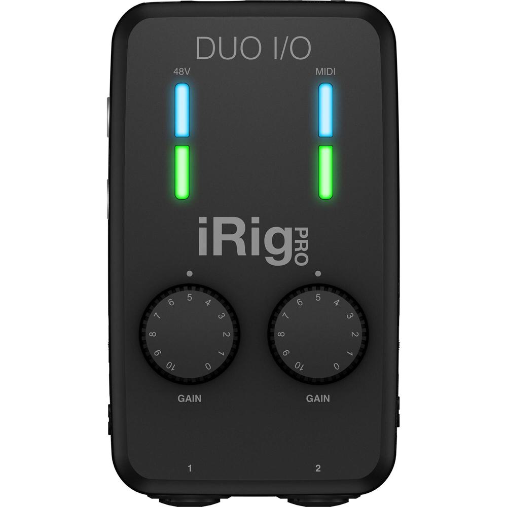 IK Multimedia iRig Pro Duo I/O - Interfaz de Audio/MIDI de 2 Canales con Preamplificadores