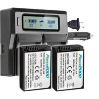 Power2000 Kit de Baterías EN-EL25a con Cargador Doble y Pantalla LCD - 2 Baterías de 160