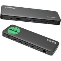 Plugable Docking Estación 13-en-1 Thunderbolt 4 - Conectividad USB-C, 2 puertos HDMI 2.0,