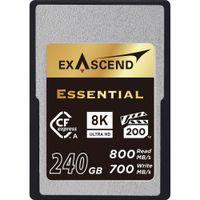 Exascend CFexpress Type A 240GB Essential Series - 800 MB/s Lectura, 700 MB/s Escritura, R