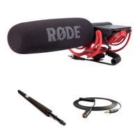 RODE VideoMic Kit con Micro Boompole y Cable de Extensión 10' - Micrófono Shotgun para C